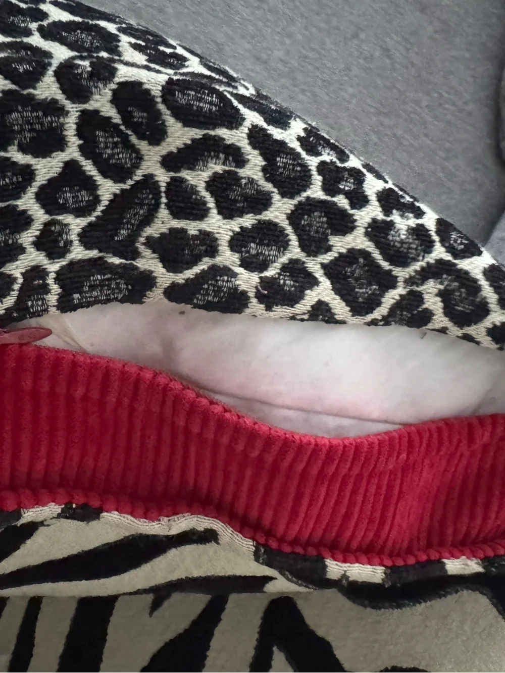 2 Waverly Zebra Leopard 18” Feather Throw Pillows Removable Zip Covers